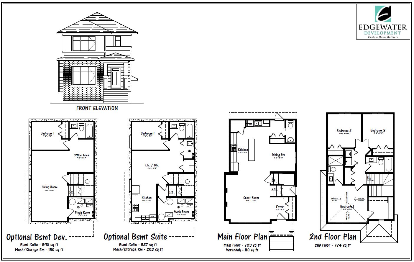 The Brooklyn 2 Custom Home Design available from Edgewater Development